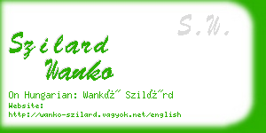 szilard wanko business card